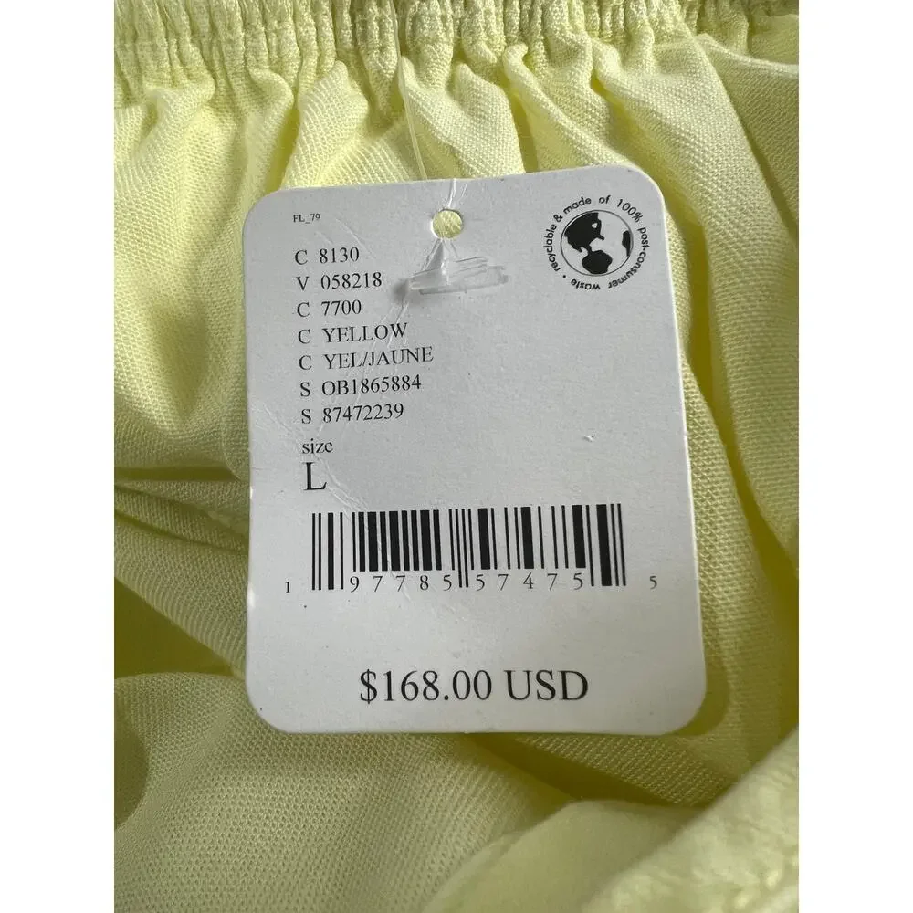 FREE PEOPLE WOMENS SIZE LARGE JUST JILL MAXI DRESS YELLOW BOHO NEW - Picture 11 of 13